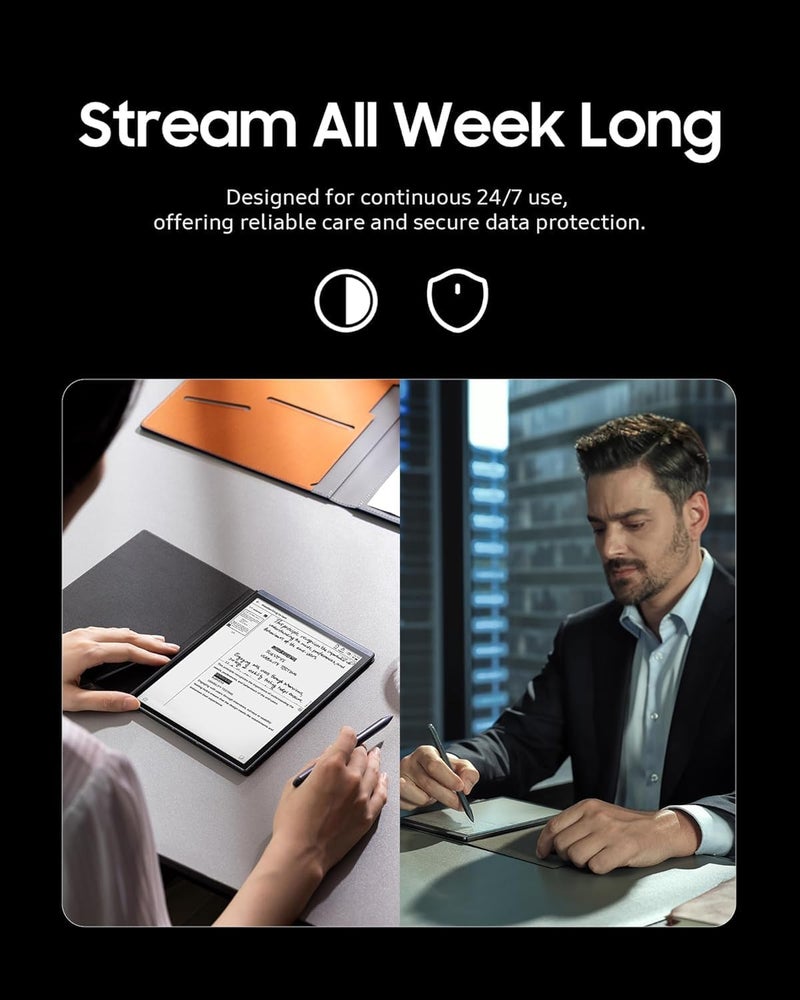 iFLYTEK تابلت AINOTE Air 2 بالحبر مع قلم ستايلس، تحويل الصوت إلى نص، ترجمة لغات، نظام أندرويد، مع سماعات الأذن اللاسلكية Viaim RecDot الذكية باللون الفضي - Image 4